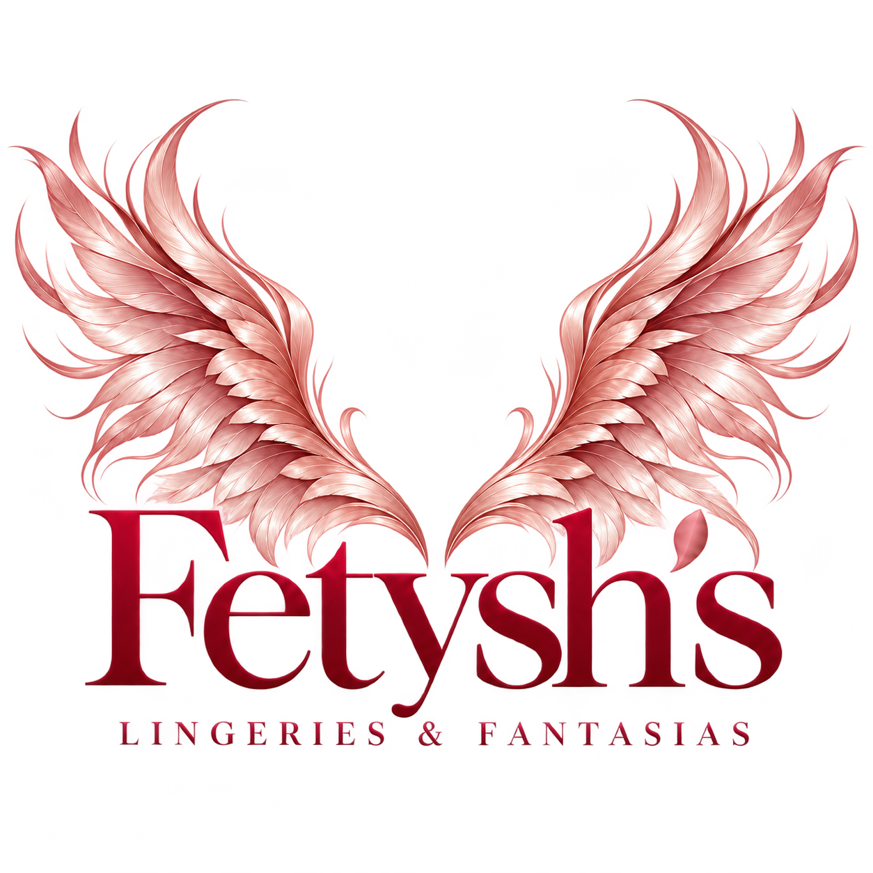 Fetysh’s — Lingeries & Fantasias, asas rosa perolado